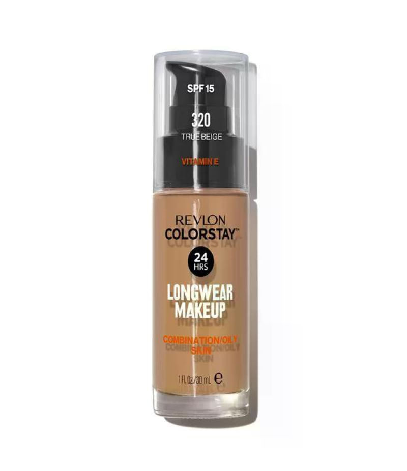 Base Líquida Colorstay 24 Horas Pele Mista à Oleosa FPS15 True Beige 320 Revlon 30ml