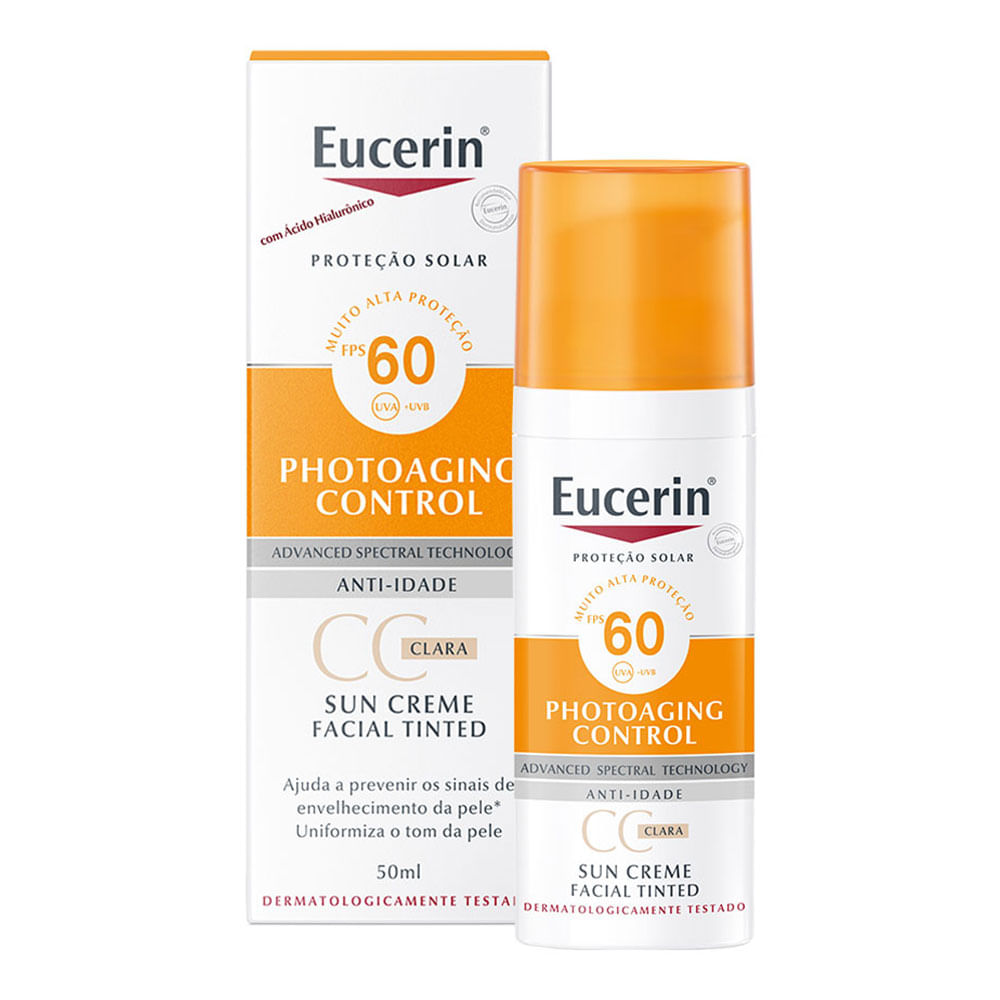 CC Cream Sun Creme Tinted FPS60 Eucerin - Protetor Solar