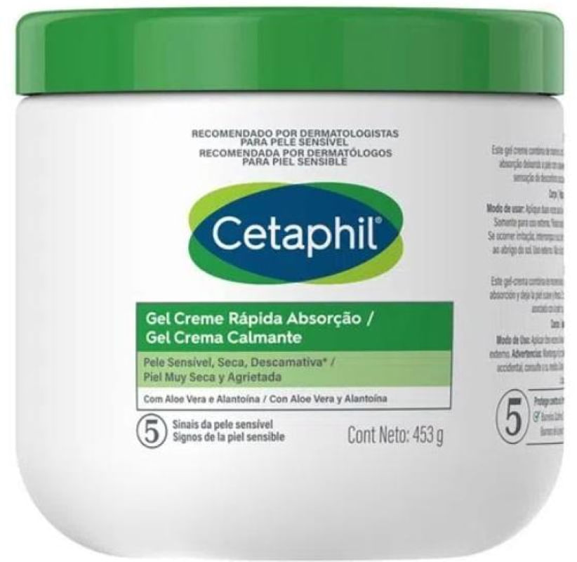 Cetaphil Gel Creme Rápida Absorção Calmante Galderma 453g