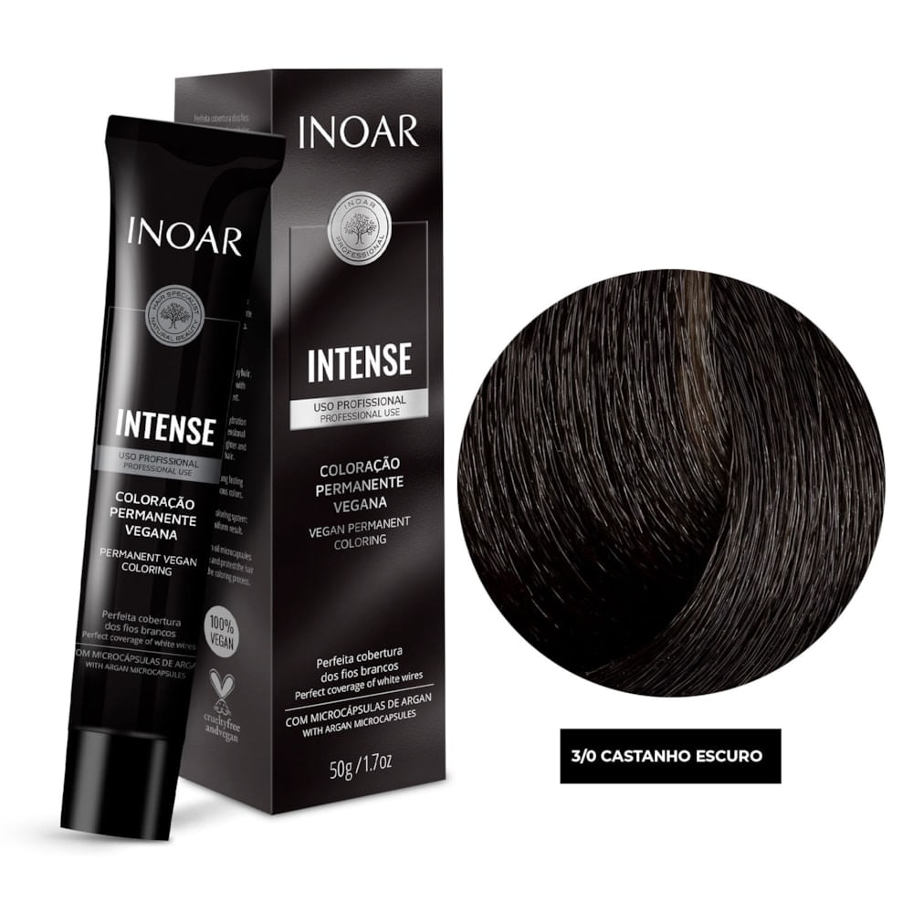 Coloração Inoar Intense 3.0 Castanho Escuro 50g