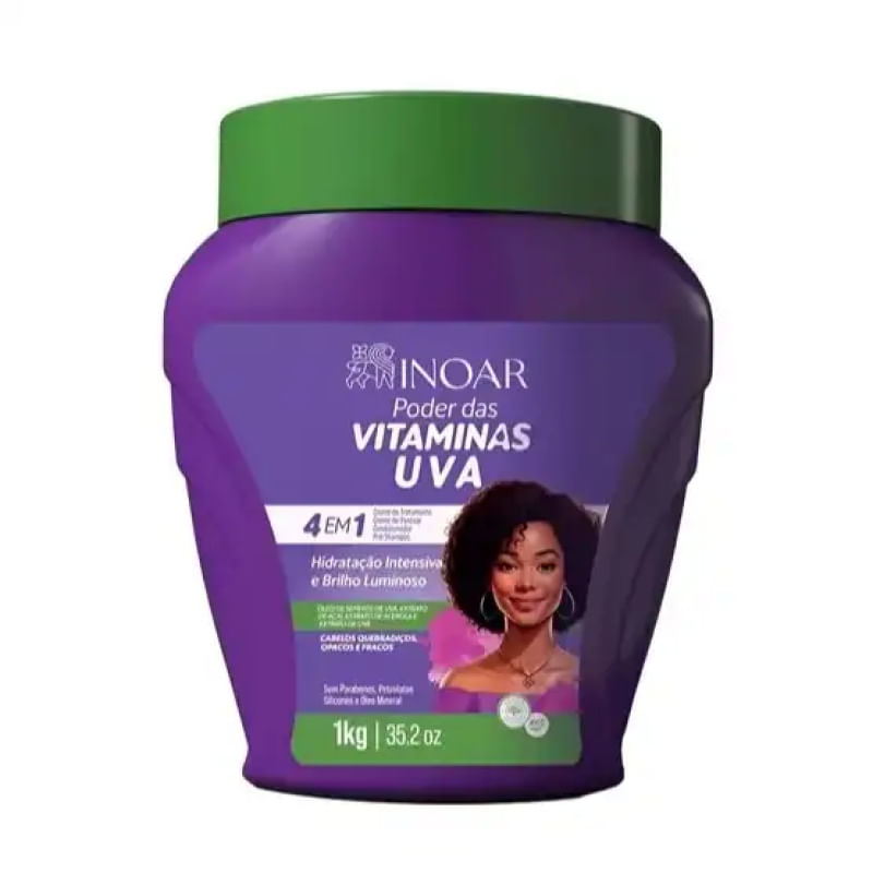 Creme de Pentear Inoar Vitaminas Uva 1KG