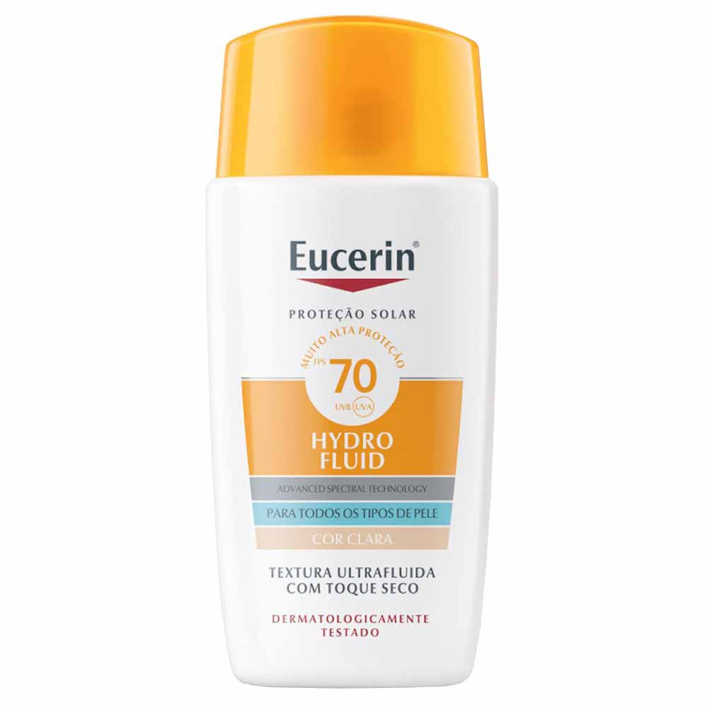 Eucerin Sun Protetor Solar Facial com Cor Hydro Fluid FPS70