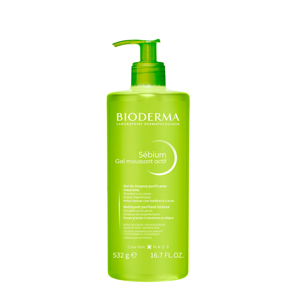 Gel de Limpeza Facial Bioderma Sébium Moussant Actif 532 g 532 g