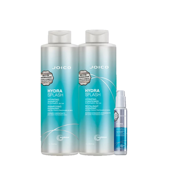 Joico Hydra Splash Shampoo 1L Condicionador 1L Leave-in 100ml