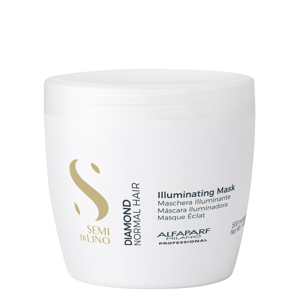 Máscara Alfaparf Milano Professional Semi Di Lino Diamond Illuminating 500ml