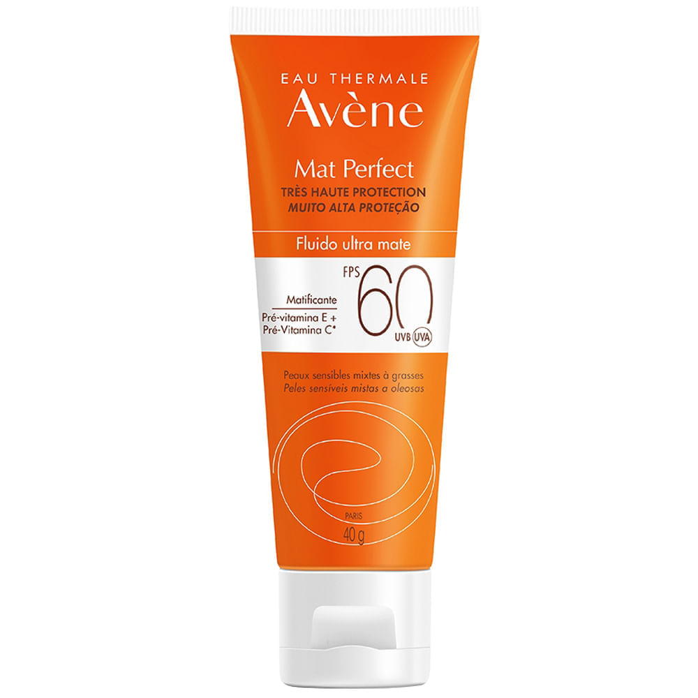 Protetor Solar Avène Mat Perfect Fluido Sem Cor FPS60
