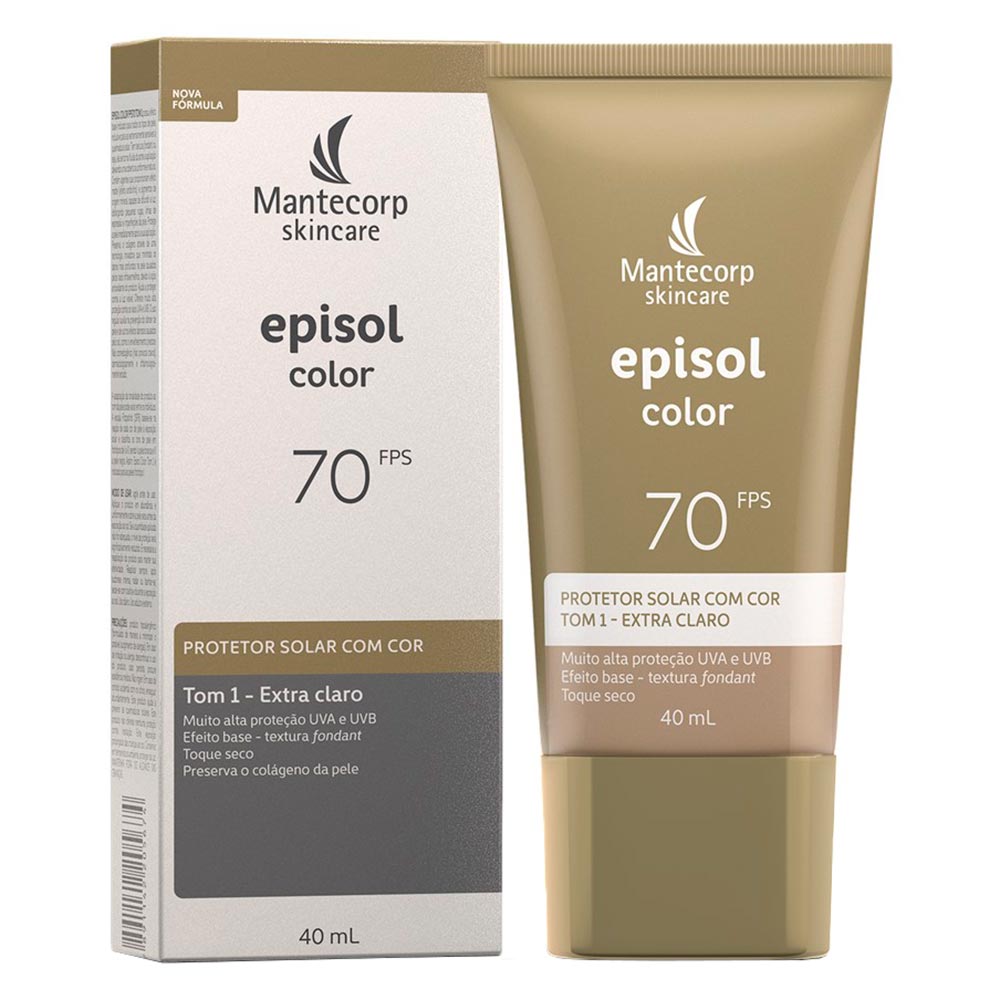 Protetor Solar com Cor Mantecorp Skincare Episol Color FPS70