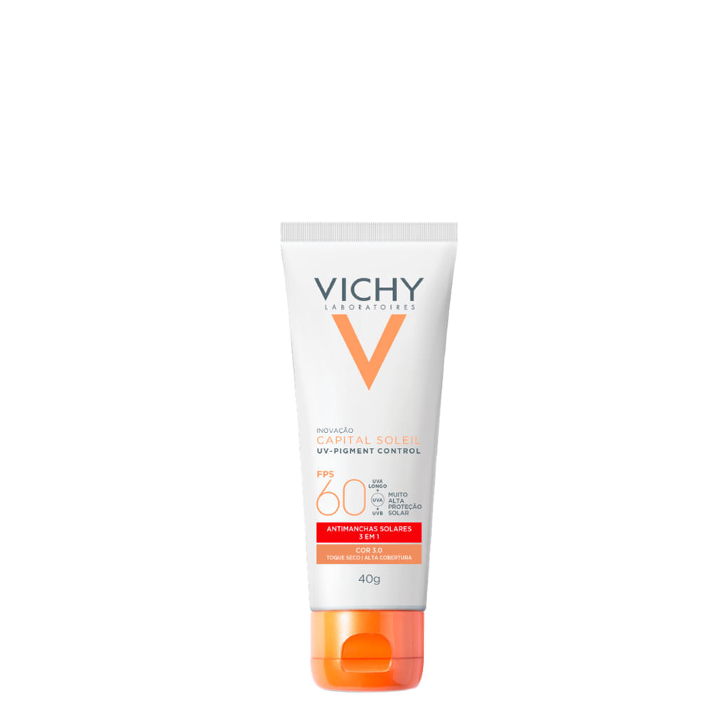 Protetor Solar Facial Antimanchas Vichy Capital Soleil UV-Pigment Control FPS 60 3.0 40 g 3.0