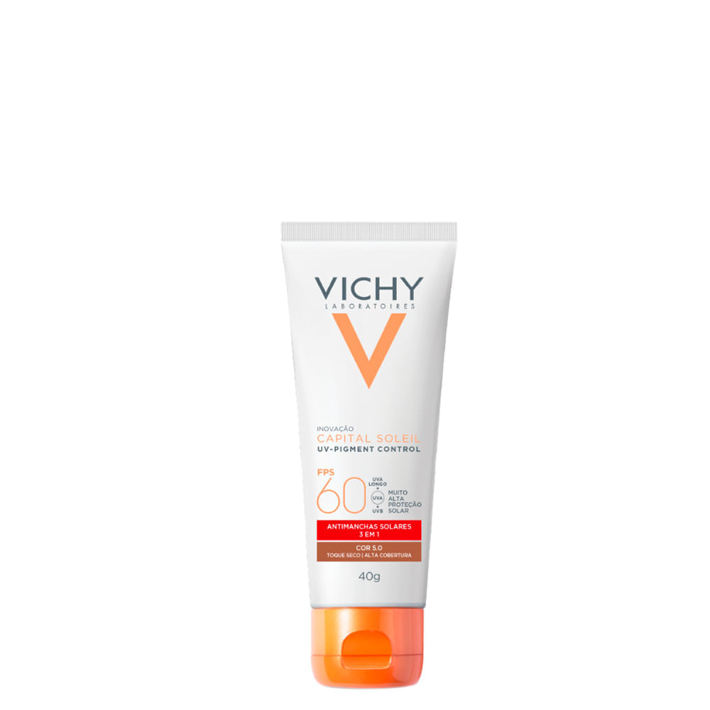 Protetor Solar Facial Antimanchas Vichy Capital Soleil UV-Pigment Control FPS 60 5.0 40 g 5.0