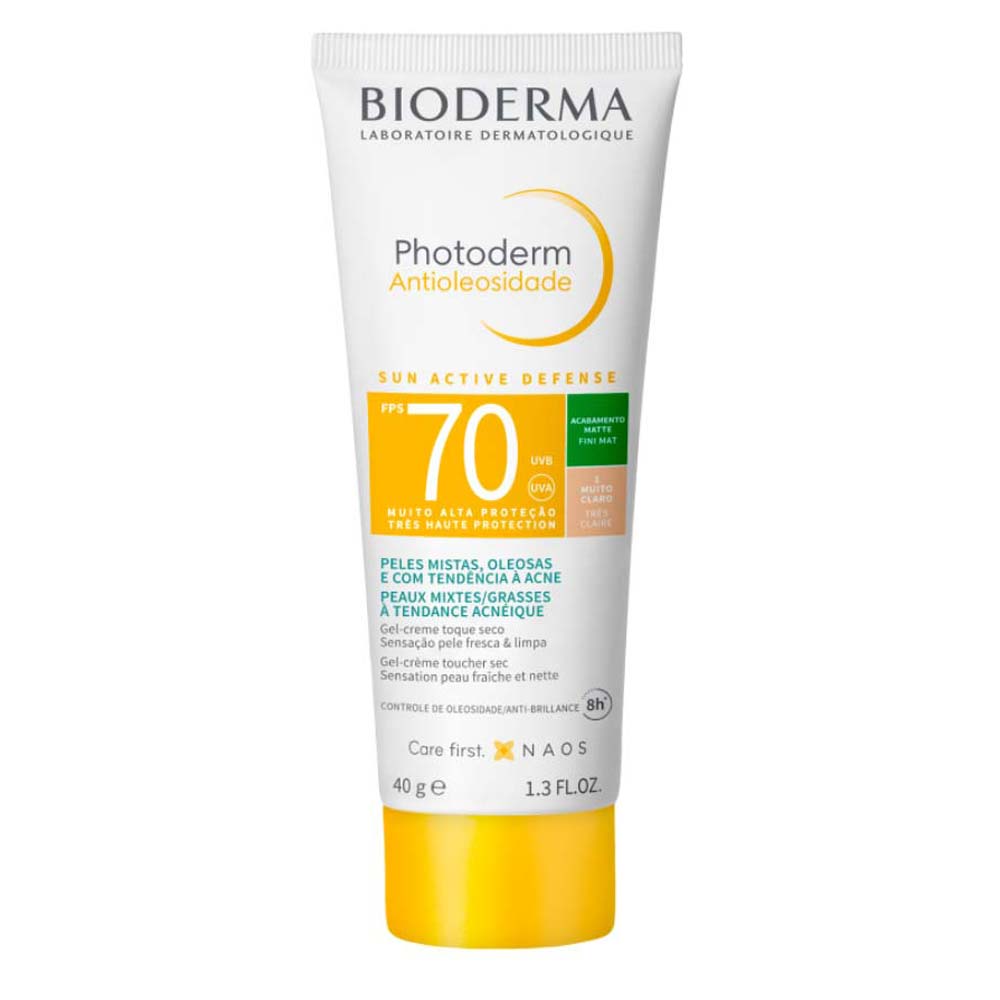 Protetor Solar Facial Antioleosidade com Cor Bioderma Photoderm FPS70
