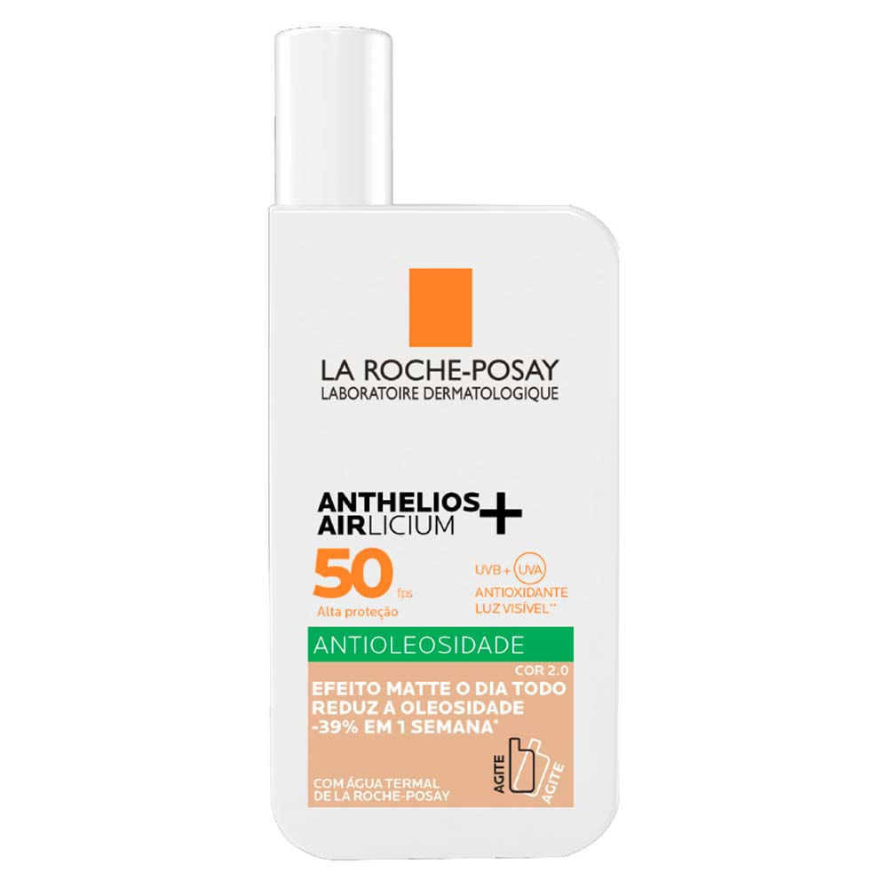 Protetor Solar Facial com Cor La Roche-Posay Anthelios Airlicium+ Fluido FPS50