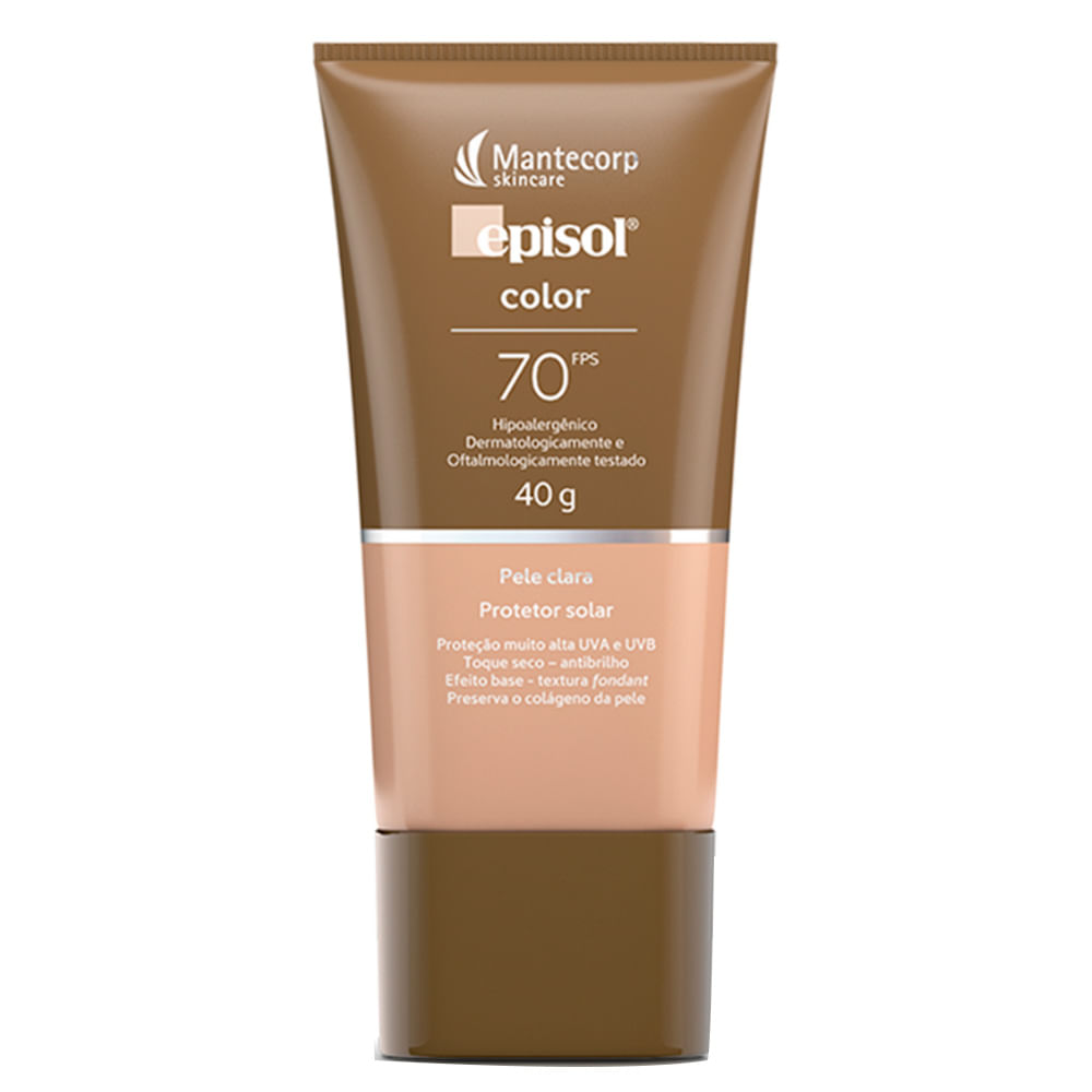 Protetor Solar Facial Mantecorp Skincare Episol Color Fps 70