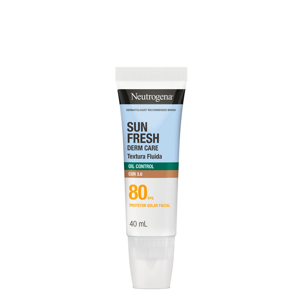 Protetor Solar Facial Neutrogena Sun Fresh® Derm Care FPS 80 40ml Cor 3.0 40ml Cor 3.0