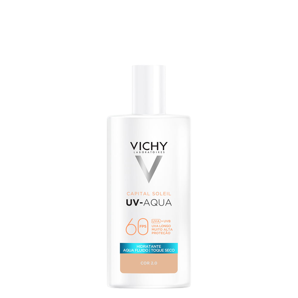 Protetor Solar Facial Vichy Capital Soleil Uv Aqua FPS60 com Cor 2.0 40ml