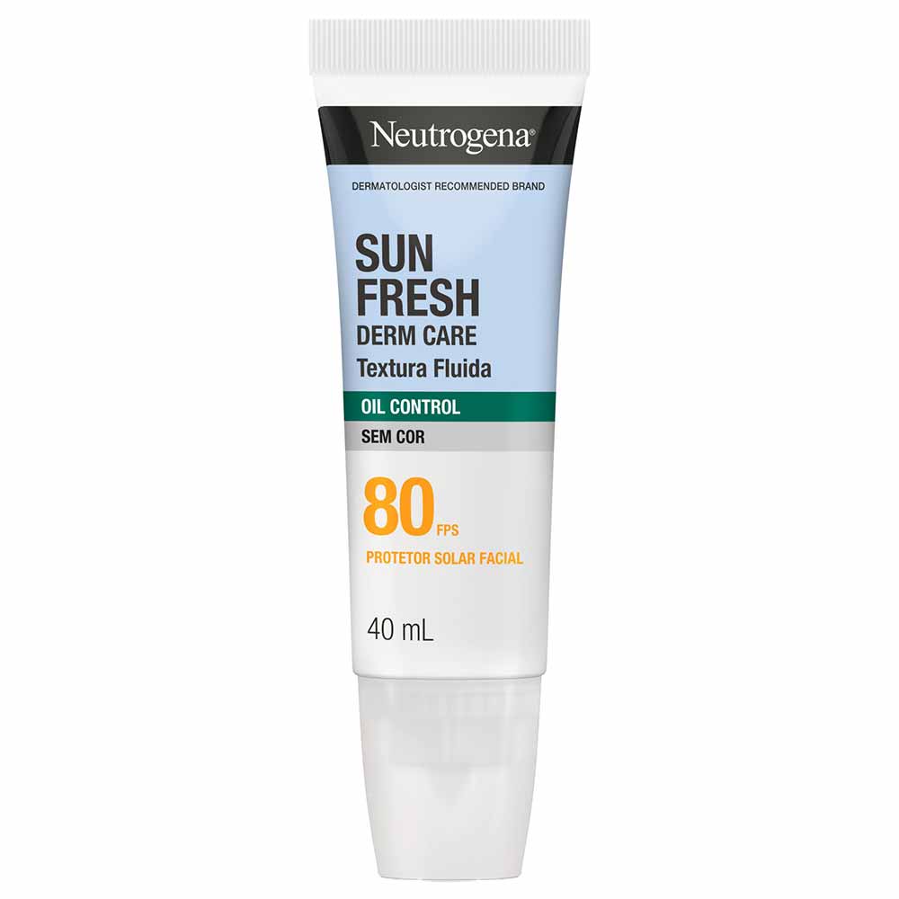 Protetor Solar Fluido Control Oil Neutrogena Derma Care Sun Fresh FPS 80 40ml