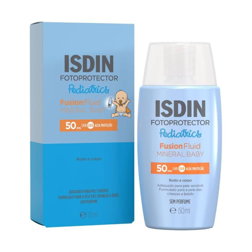 Protetor Solar Isdin Fusion Fluid Mineral Baby Pediatrics FPS50 - 50ml
