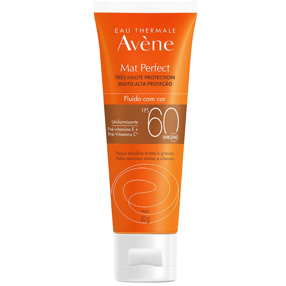 Protetor Solar Mat Perfect Fluido Com Cor FPS60 - Avène