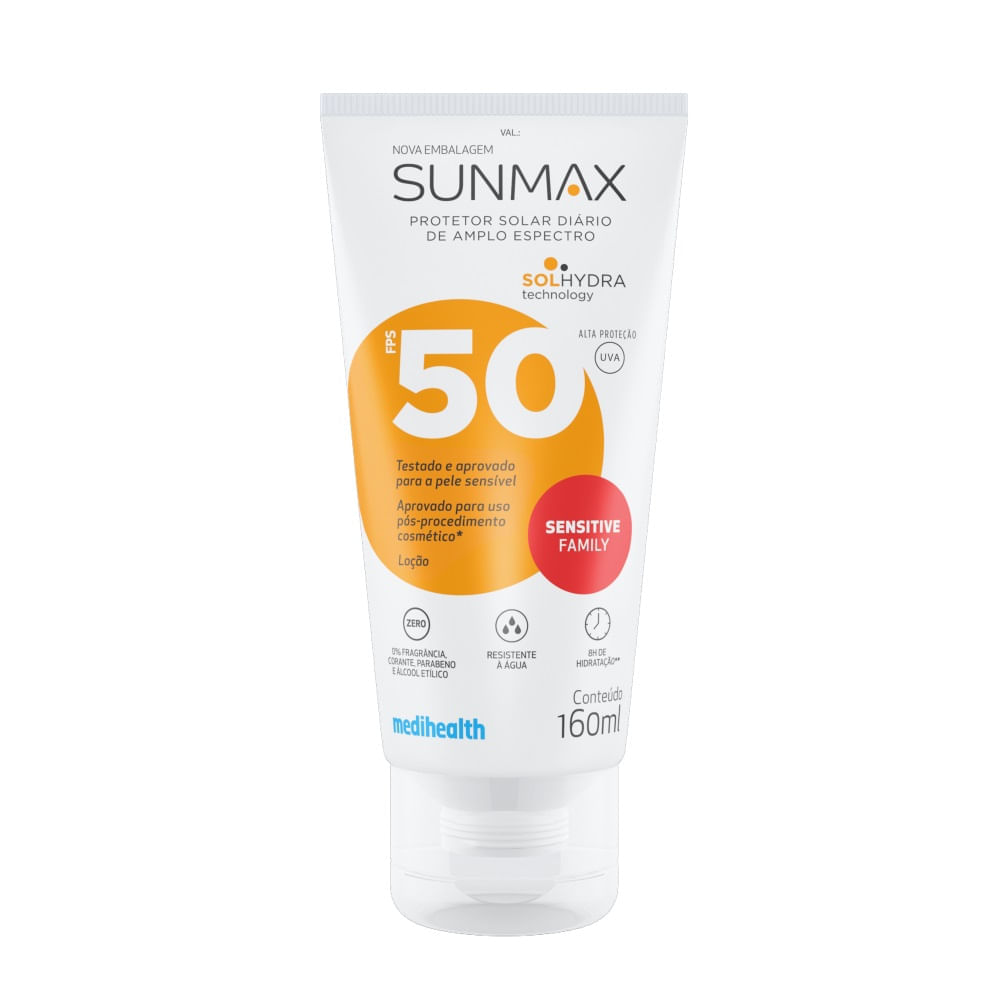 Protetor Solar Sunmax Sensitive Family Fps50 160ml