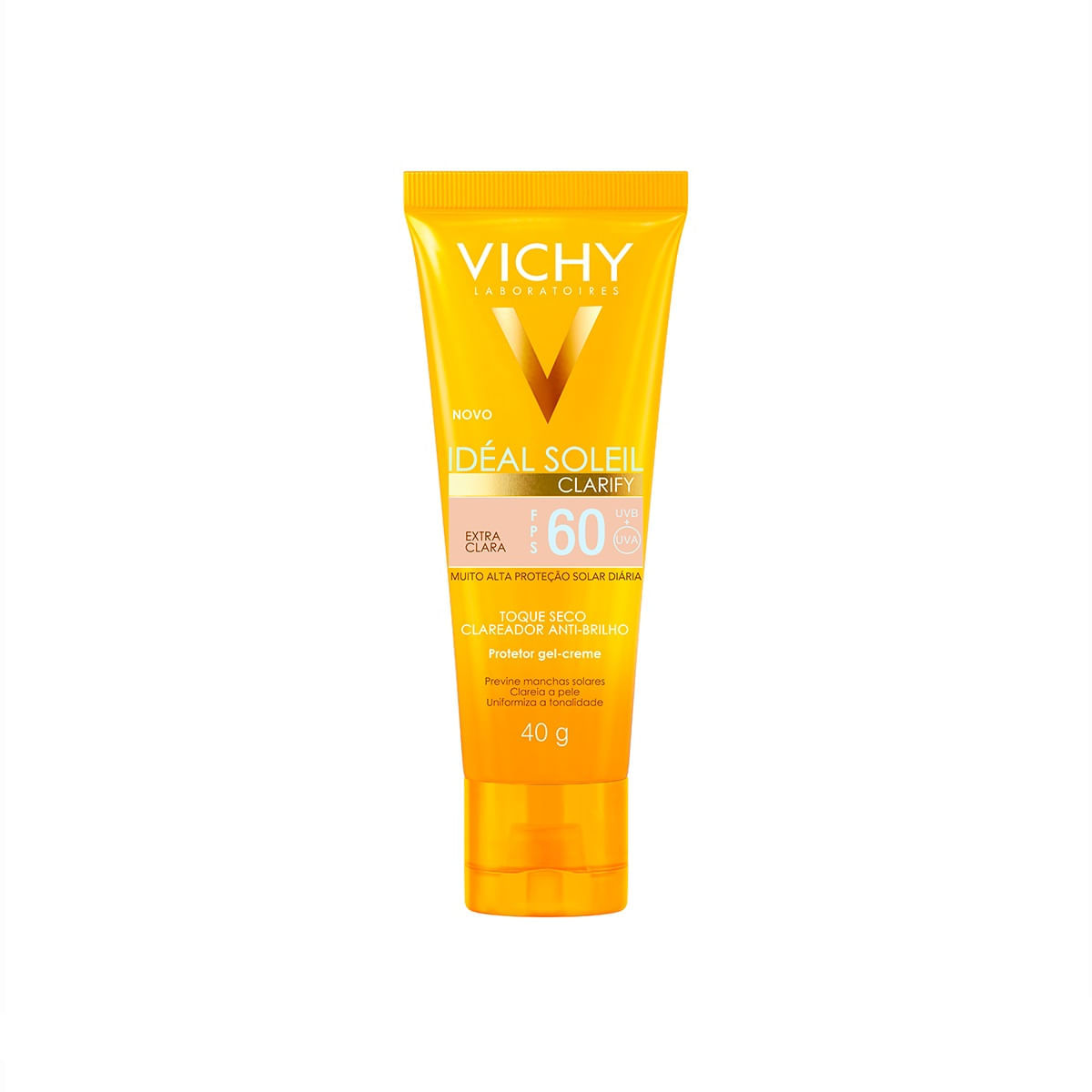 Protetor Solar Vichy Ideal Soleil Clarify FPS60 Extra Clara 40g