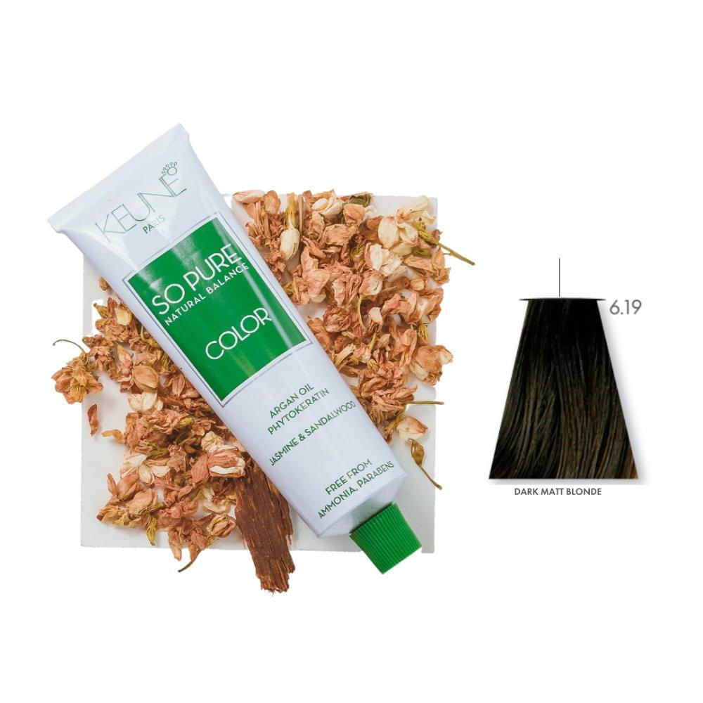 Tinta So Pure Color Keune 6.19 Dark Matt Blonde 60ml