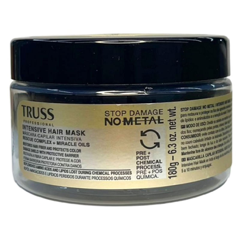 Truss Stop Damage No Metal - Máscara Capilar 180g