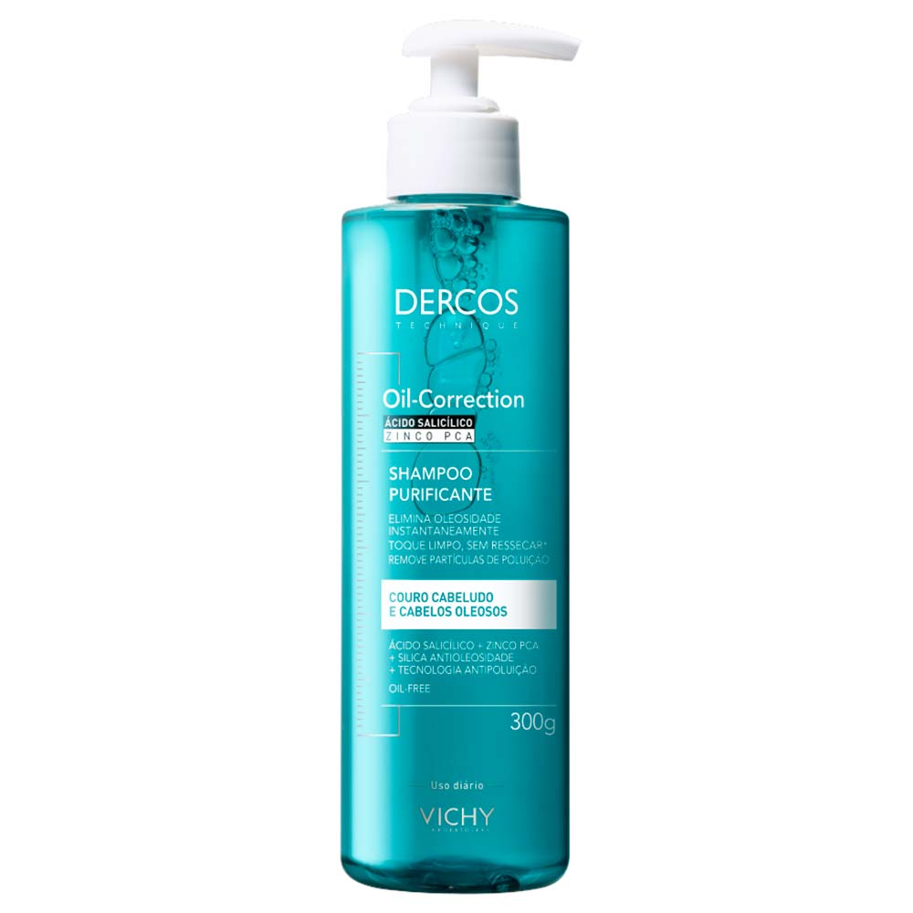 Vichy Dercos Oil-Correction Shampoo Purificante para Cabelos Oleosos