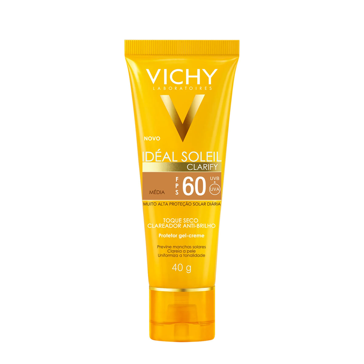 Vichy Idéal Soleil Clarify FPS60 Cor Média - Protetor Solar com Cor 40g
