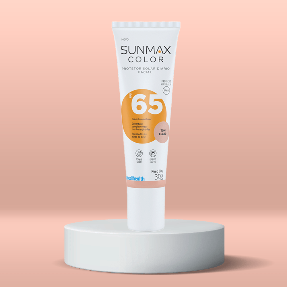 Protetor Solar Facial com Cor Sunmax Color Fps65