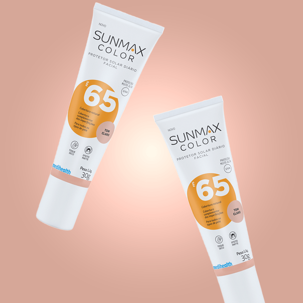 Protetor Solar Facial com Cor Sunmax Color Fps65