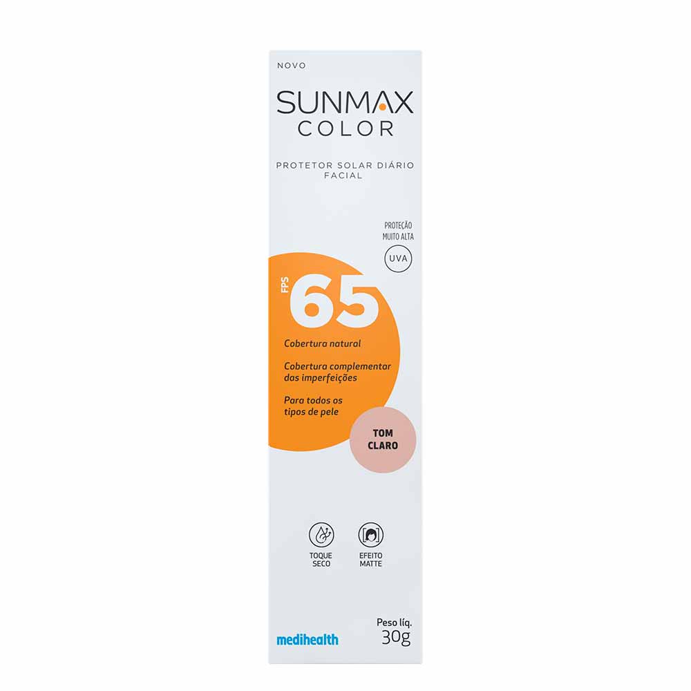 Protetor Solar Facial com Cor Sunmax Color Fps65