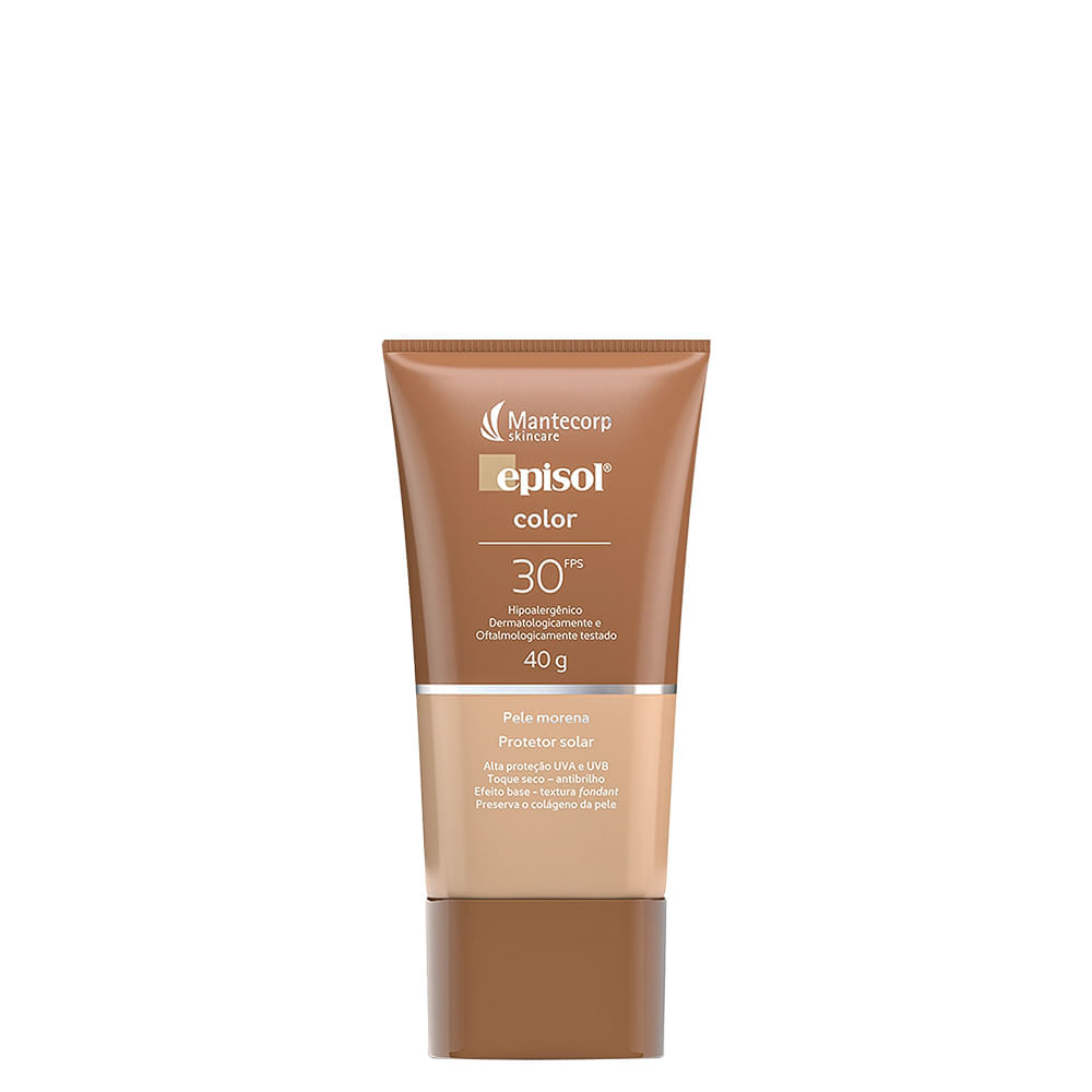 Protetor Solar Facial Mantecorp Episol Color Fps 30 Morena 40ml Morena