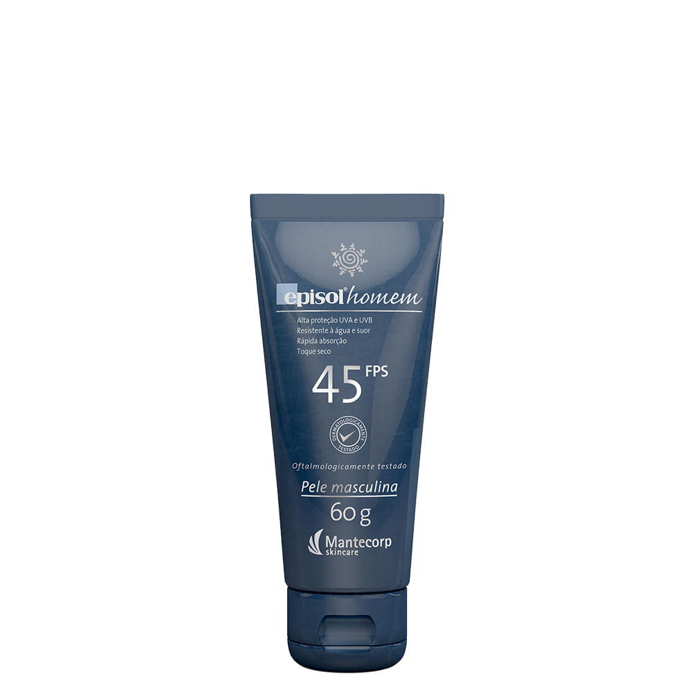 Protetor Solar Facial Natural Mantecorp Episol Homem Fps 45 60g Homem