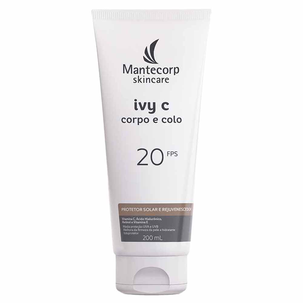 Rejuvenescedor com Proteção Solar FPS 20 Mantecorp Skincare Ivy C Corpo e Colo