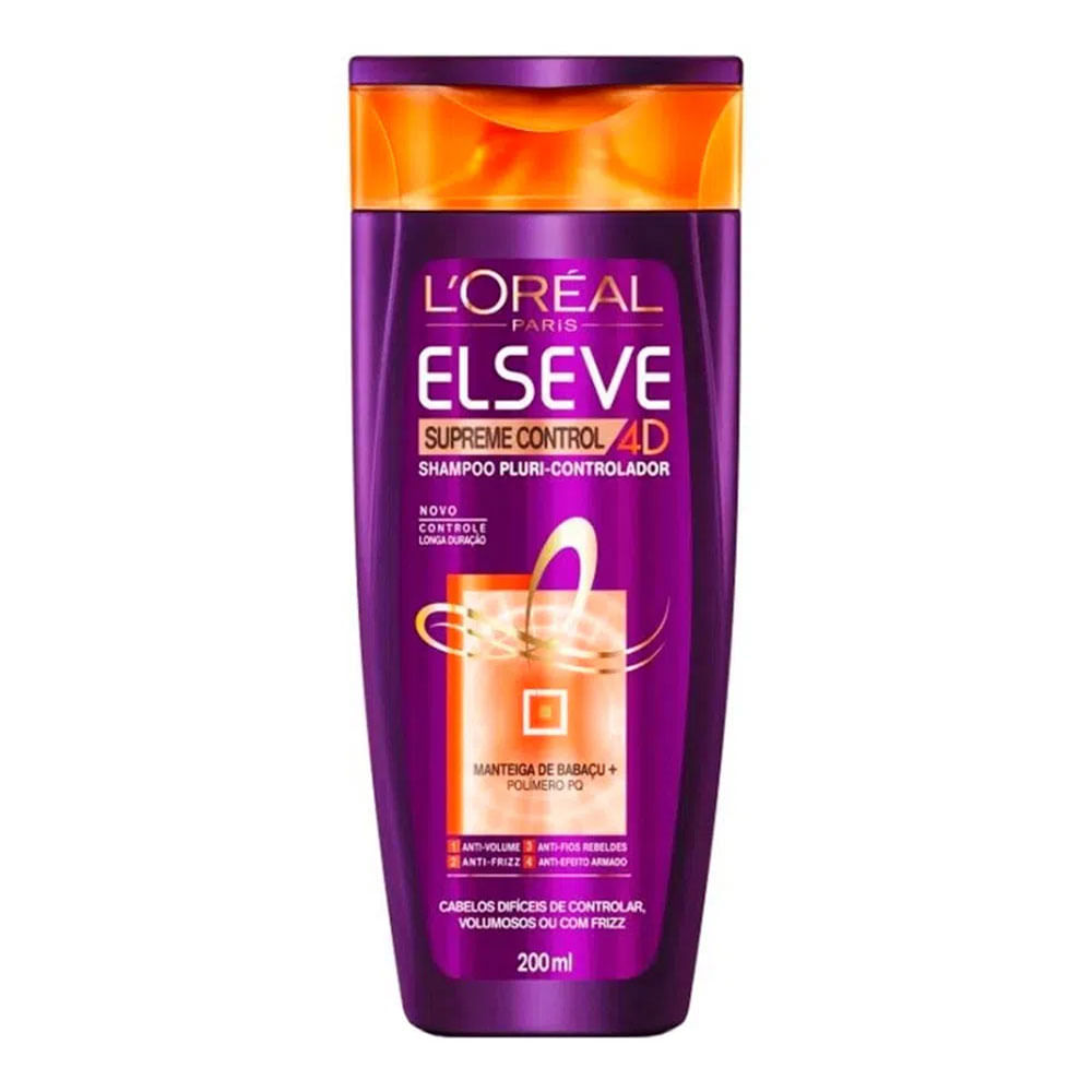 Shampoo Elseve Supreme Control 4D L’Oréal 200ml